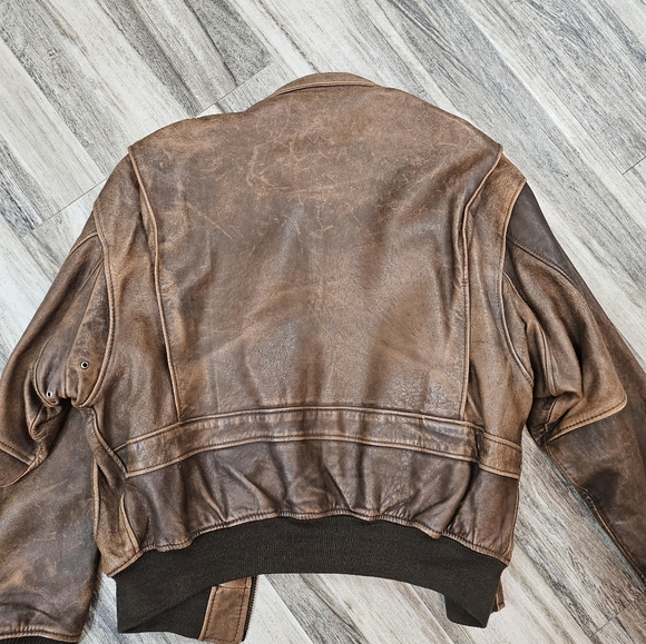 ☆☆☆RARE VINTAGE AVIREX LEATHER JACKET☆☆☆ - Picture 6 of 7